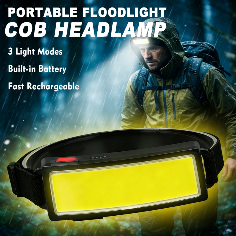 Fishing Headlamp - Powerful COB LED Headlamp 4 Lighting