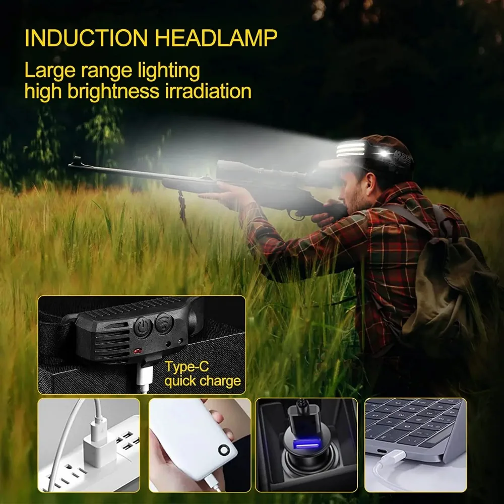 Rechargeable COB LED Induction - đánh giá và giá Fishing Headlamp