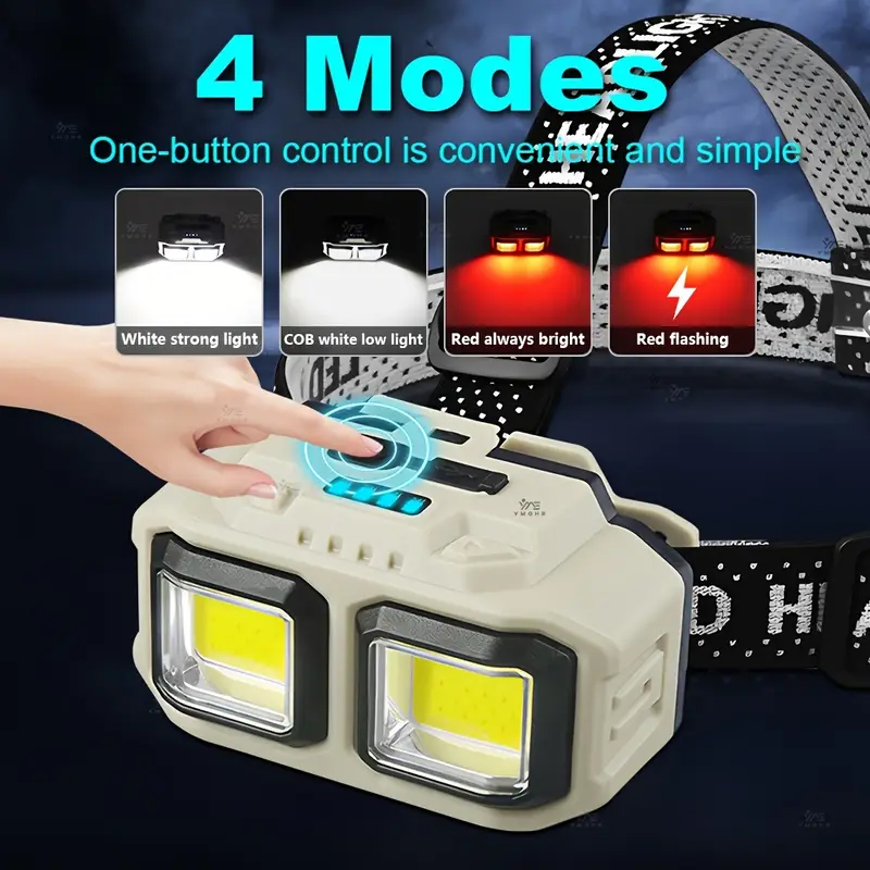 COB LED Headlamp Rechargeable  - đánh giá và giá Fishing Headlamp