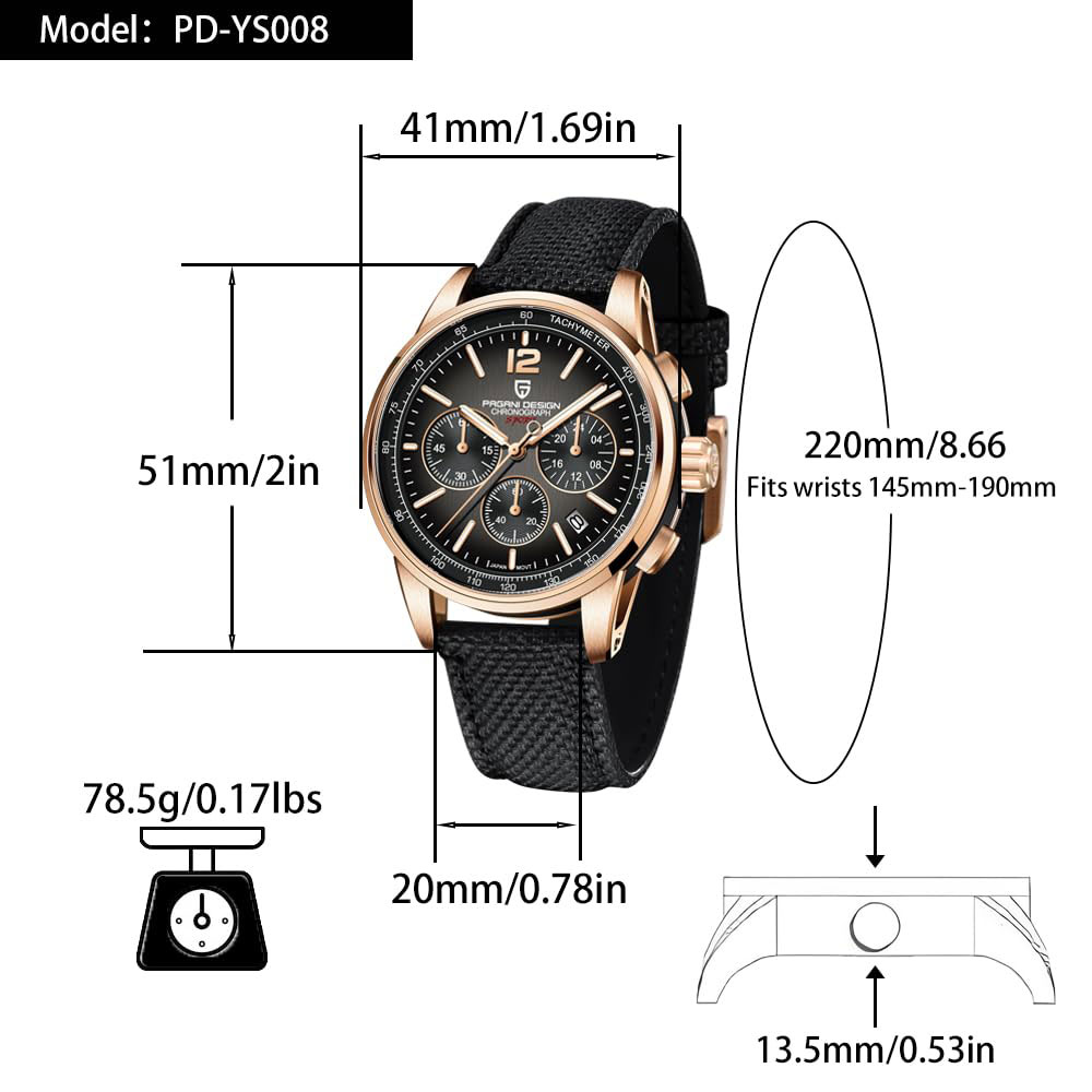 PAGANI DESIGN New Mens Watch 4 - đánh giá và giá Circle Hook Set