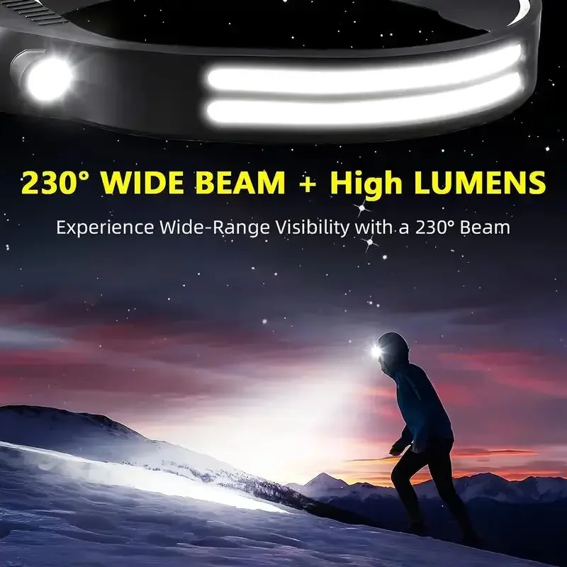 LED Sensor Headlamp USB Rechar - đánh giá và giá Fishing Headlamp